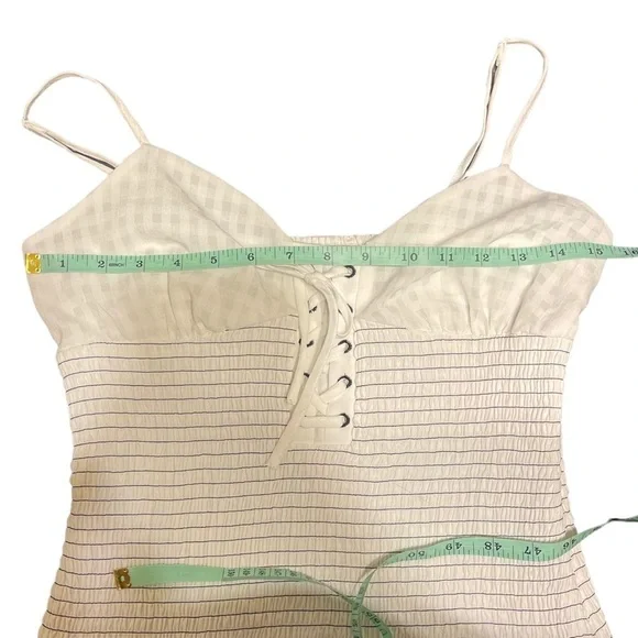 The East Order Revolve‎ Chance Mini Dress Lace Up Cottagecore Bow Women's Medium - Picture 9 of 12